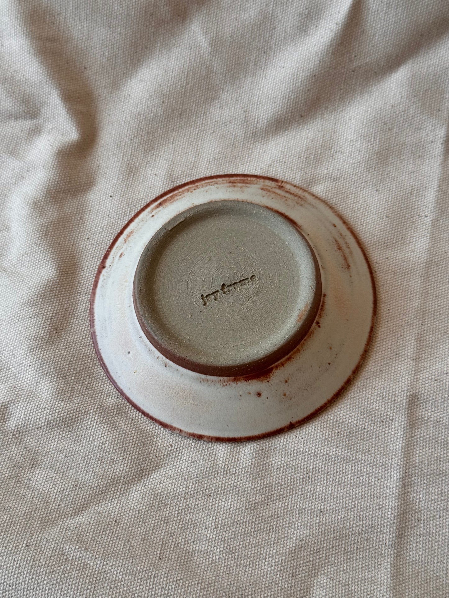ring dish - cream/brown